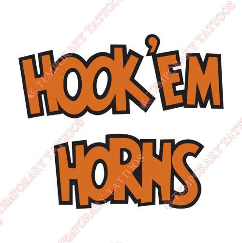 Texas Longhorns Customize Temporary Tattoos Stickers NO.6509